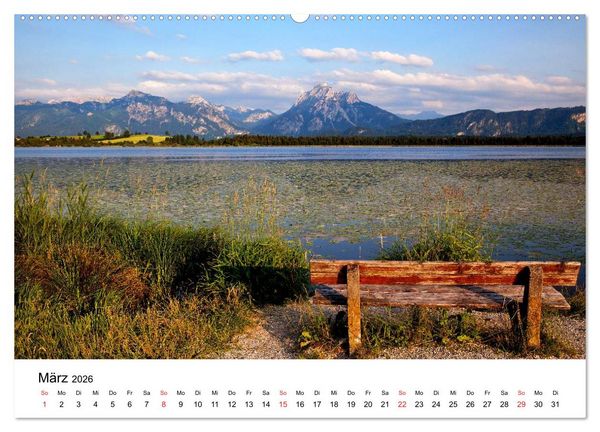 Produktbild: Hopfensee - Riviera des Allg&auml;us (hochwertiger Premium Wandkalender 2026 DIN A2 quer), Kunstdruck in Hochglanz