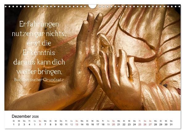 Produktbild: Reisefreu(n)de: Leben in Harmonie - buddhistische Zitate (Wandkalender 2026 DIN A3 quer), CALVENDO Monatskalender
