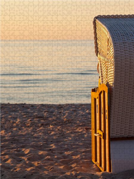 Produktbild: CALVENDO Puzzle Im Strandkorb auf das Meer blicken 1000 Teile Lege-Gr&ouml;&szlig;e 48 x 64 cm Foto-Puzzle Bild von Gabriele Hanke