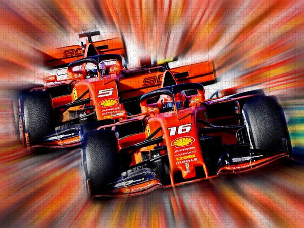 Produktbild: CALVENDO Puzzle Forza Ferrari - die "Roten" sind Italiens gro&szlig;e Leidenschaft | 2000 Teile Lege-Gr&ouml;&szlig;e 90x67cm Foto-Puzzle f&uuml;r gl&uuml;ckliche Stunden