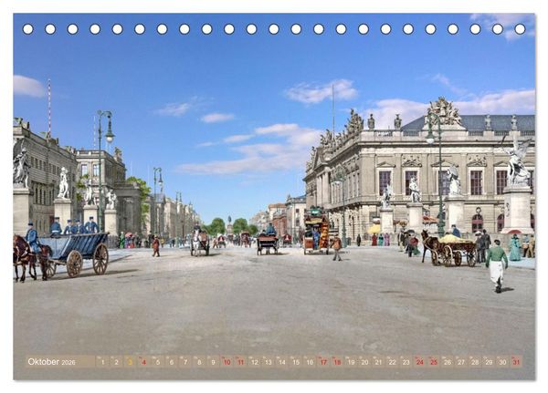 Produktbild: Berlin zur Kaiserzeit &ndash; Fotos neu restauriert und detailkoloriert (Tischkalender 2026 DIN A5 quer), CALVENDO Monatskalender