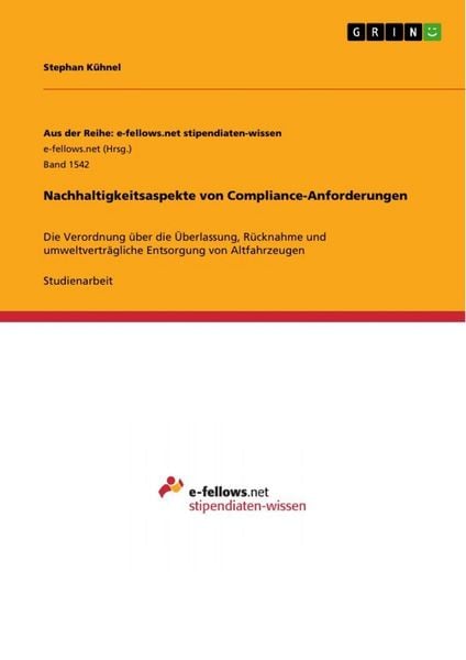 Produktbild: Nachhaltigkeitsaspekte von Compliance-Anforderungen