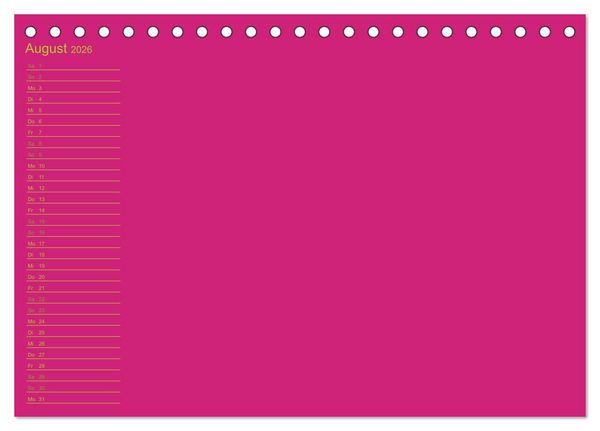 Produktbild: Bastel-Geburtstagskalender pink / Geburtstagskalender (Tischkalender 2026 DIN A5 quer), CALVENDO Monatskalender