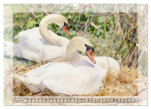 Produktbild: Zauberhaftes Nestgefl&uuml;ster (Wandkalender 2027 DIN A3 quer), CALVENDO Monatskalender