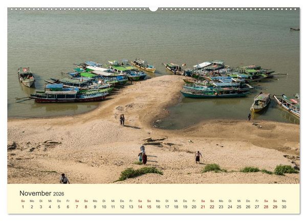 Produktbild: Leben in Myanmar (hochwertiger Premium Wandkalender 2026 DIN A2 quer), Kunstdruck in Hochglanz