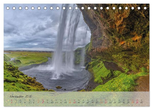 Produktbild: Naturwunder in Island (Tischkalender 2026 DIN A5 quer), CALVENDO Monatskalender