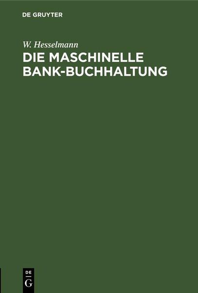 Produktbild: Die maschinelle Bank-Buchhaltung