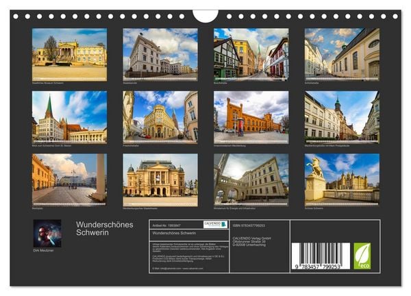 Produktbild: Wundersch&ouml;nes Schwerin (Wandkalender 2026 DIN A4 quer), CALVENDO Monatskalender