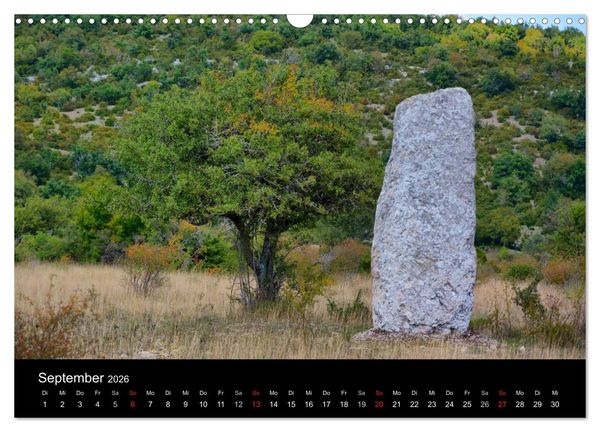 Produktbild: Frankreichs geheimnisvoller S&uuml;den - Dolmen und Menhire im Languedoc-Roussillon (Wandkalender 2026 DIN A3 quer), CALVENDO Monatskalender