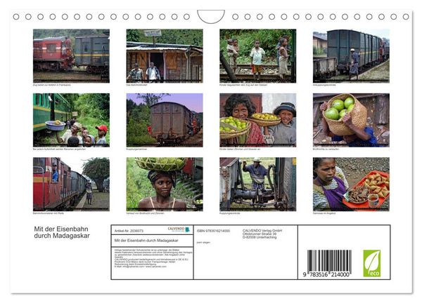 Produktbild: Mit der Eisenbahn durch Madagaskar (Wandkalender 2026 DIN A4 quer), CALVENDO Monatskalender