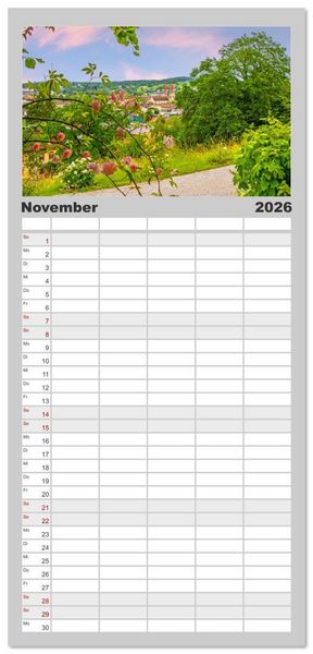 Produktbild: Familienplaner 2026 - Gr&uuml;ezi aus der Schweiz mit 5 Spalten (Wandkalender, 21 x 45 cm) CALVENDO