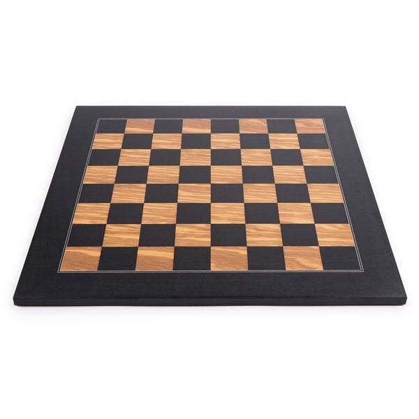 Produktbild: Schachset Schwarz Olive Deluxe, Feld 50 mm