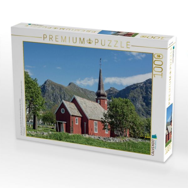 Produktbild: CALVENDO Puzzle Ein Motiv aus dem Kalender Die sch&ouml;nsten Kirchen der Lofoten | 1000 Teile Lege-Gr&ouml;&szlig;e 64x48cm Foto-Puzzle f&uuml;r gl&uuml;ckliche Stunden