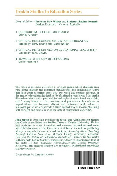 Produktbild: Critical Perspectives On Educational Leadership