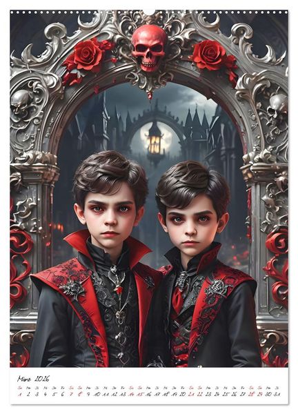 Produktbild: Vampirkinder der Finsternis (Wandkalender 2026 DIN A2 hoch), CALVENDO Monatskalender