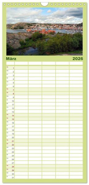Produktbild: Familienplaner 2026 - SKANDINAVIEN mit 5 Spalten (Wandkalender, 21 x 45 cm) CALVENDO