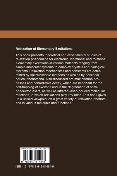Produktbild: Relaxation of Elementary Excitations