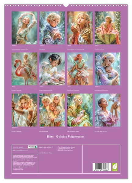 Produktbild: Elfen - Geliebte Fabelwesen (hochwertiger Premium Wandkalender 2027 DIN A2 hoch), Kunstdruck in Hochglanz
