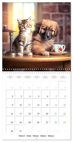 Produktbild: Mignon duo (Calendrier mural carr&eacute; 2026 30x30 cm) Calendrier double avec une page pour vos prises de notes