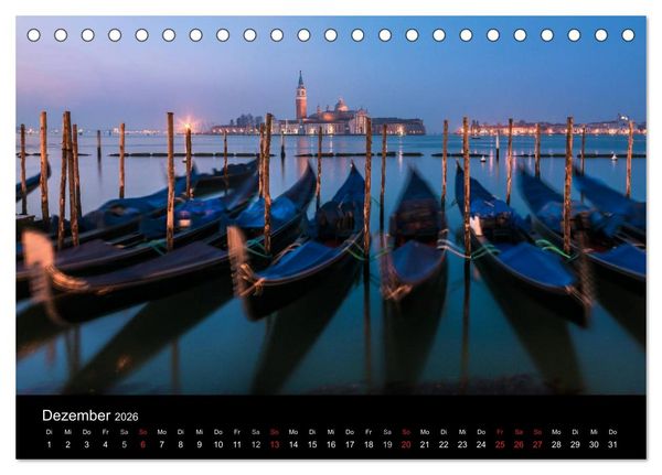 Produktbild: Venedig - Facetten einer Lagunenstadt (Tischkalender 2026 DIN A5 quer), CALVENDO Monatskalender