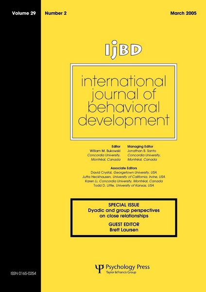 Produktbild: International Journal of Behavioral Development, Volume 29