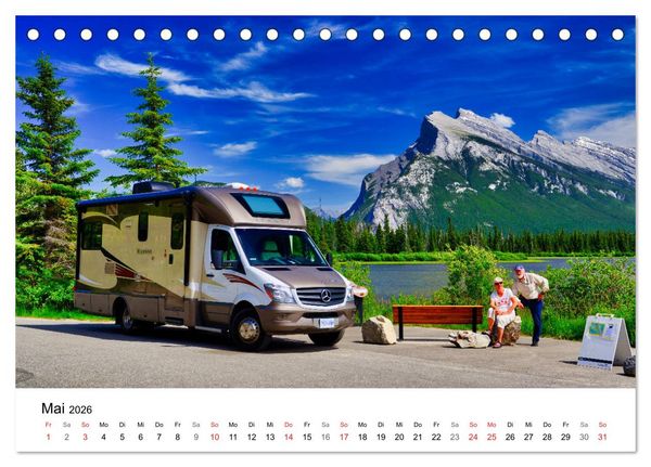 Produktbild: KANADA Mit dem Camper quer durch die Rockies (Tischkalender 2026 DIN A5 quer), CALVENDO Monatskalender