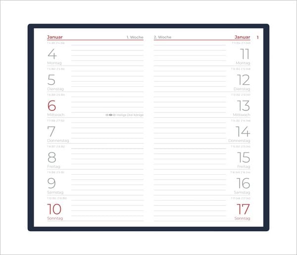 Produktbild: Taschenplaner 1W/1S blau 2027