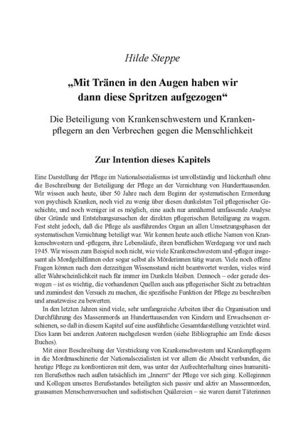 Produktbild: Krankenpflege im Nationalsozialismus