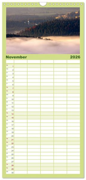 Produktbild: Familienplaner 2026 - Schwarzwald 2026 mit 5 Spalten (Wandkalender, 21 x 45 cm) CALVENDO