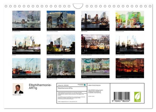 Produktbild: Elbphilharmonie-ARTig (Wandkalender 2026 DIN A4 quer), CALVENDO Monatskalender