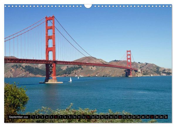 Produktbild: GOLDEN GATE BRIDGE Fascinating San Francisco (Wall Calendar 2026 DIN A3 landscape), CALVENDO 12 Month Wall Calendar