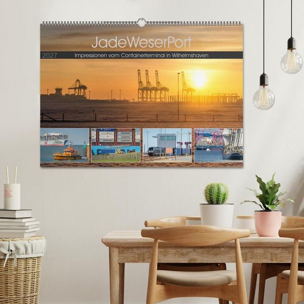 Produktbild: JadeWeserPort Impressionen vom Containerterminal in Wilhelmshaven (Wandkalender 2027 DIN A2 quer), CALVENDO Monatskalender