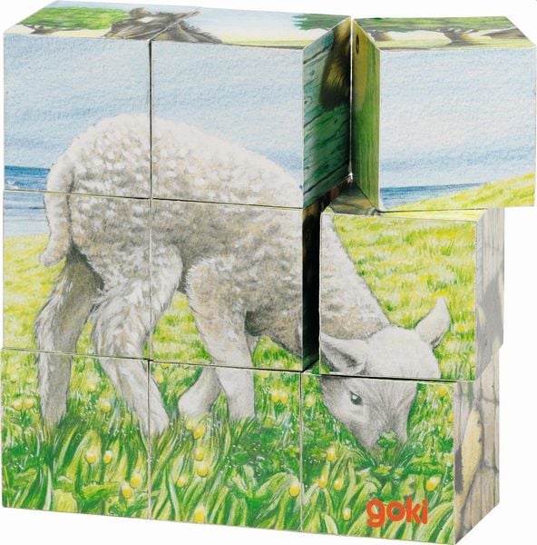 Produktbild: W&uuml;rfelpuzzle Bauernhoftiere