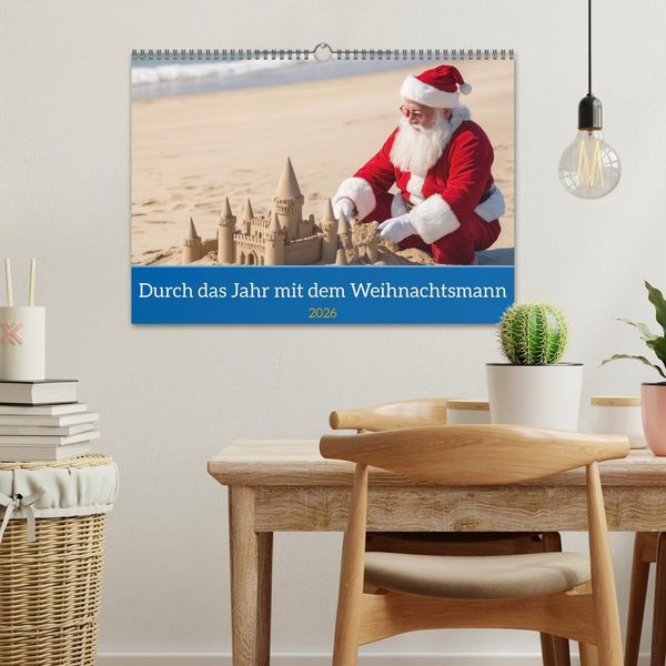 Produktbild: Durch das Jahr mit dem Weihnachtsmann (Wandkalender 2026 DIN A3 quer), CALVENDO Monatskalender