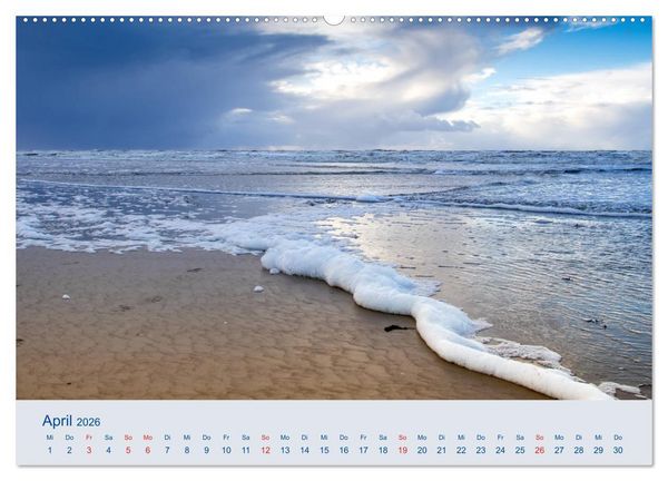 Produktbild: Nordseek&uuml;ste Am Strand von Sankt Peter-Ording (hochwertiger Premium Wandkalender 2026 DIN A2 quer), Kunstdruck in Hochglanz