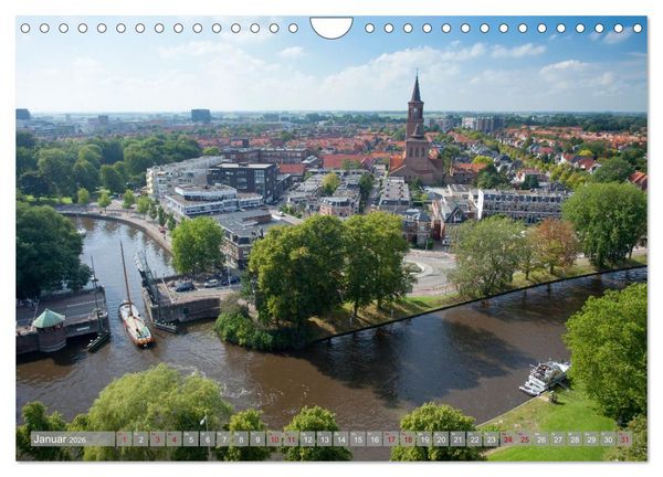 Produktbild: Hausbooturlaub Niederlande - Friesland und Groningen (Wandkalender 2026 DIN A4 quer), CALVENDO Monatskalender