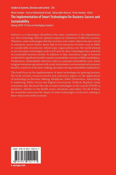 Produktbild: The Implementation of Smart Technologies for Business Success and Sustainability
