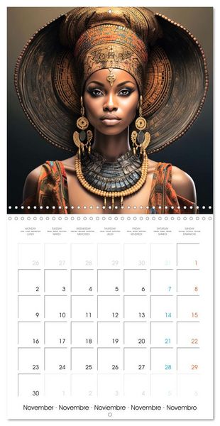 Produktbild: Femmes sublimes d'Afrique (Calendrier mural carr&eacute; 2026 30x30 cm) Calendrier double avec une page pour vos prises de notes