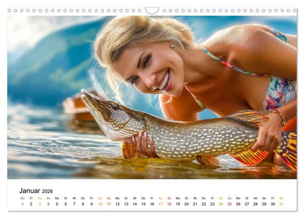 Produktbild: Hei&szlig; auf Hecht (Wandkalender 2026 DIN A3 quer), CALVENDO Monatskalender