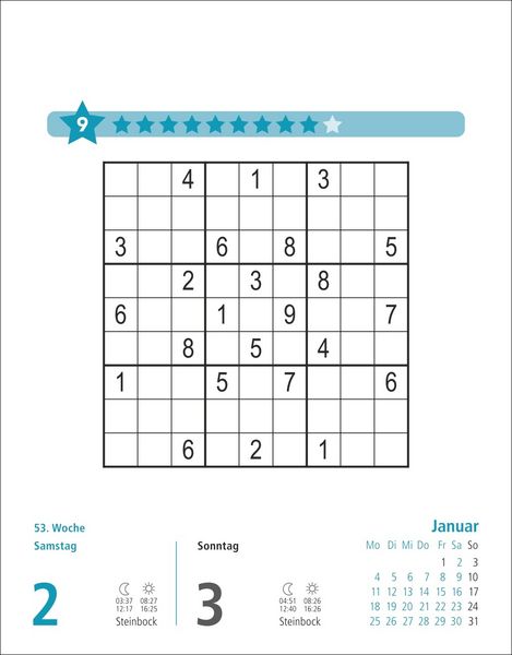Produktbild: Stefan Heine Sudoku schwierig bis extrem Tagesabrei&szlig;kalender 2027