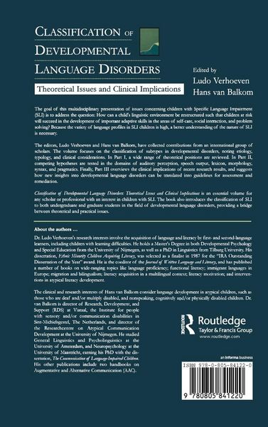 Produktbild: Classification of Developmental Language Disorders