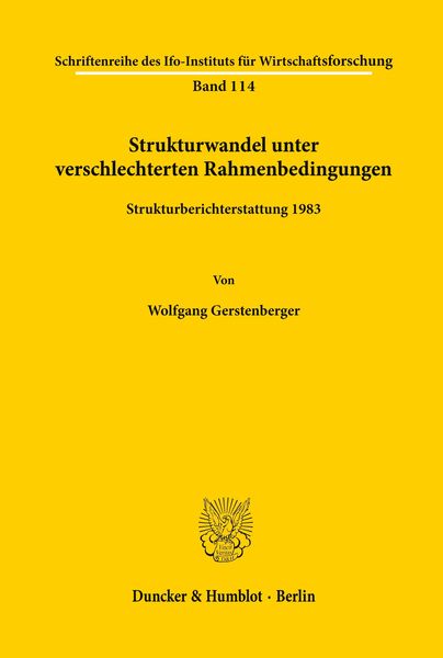 Produktbild: Strukturwandel unter verschlechterten Rahmenbedingungen.