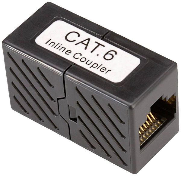 Roline RJ45-Kupplung RJ45 Adapter CAT 6 Schwarz