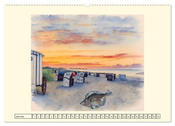 Produktbild: Schleswig-Holsteins Ostseek&uuml;ste (hochwertiger Premium Wandkalender 2026 DIN A2 quer), Kunstdruck in Hochglanz