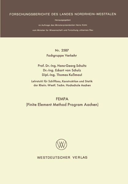 Produktbild: FEMPA (Finite Element Method Program Aachen)