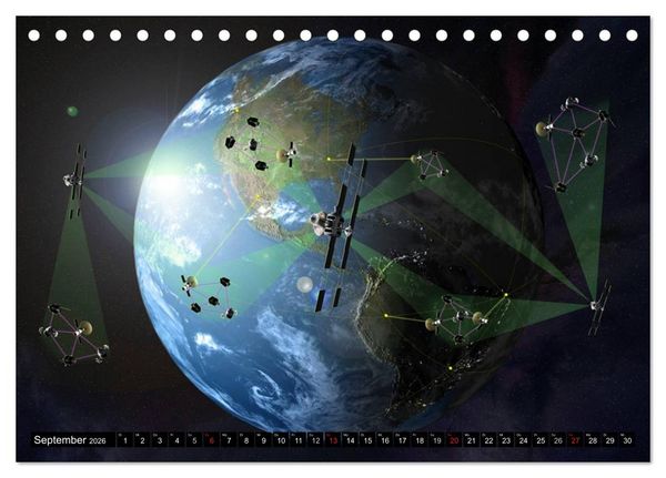 Produktbild: Raumfahrt und Weltall (Tischkalender 2026 DIN A5 quer), CALVENDO Monatskalender