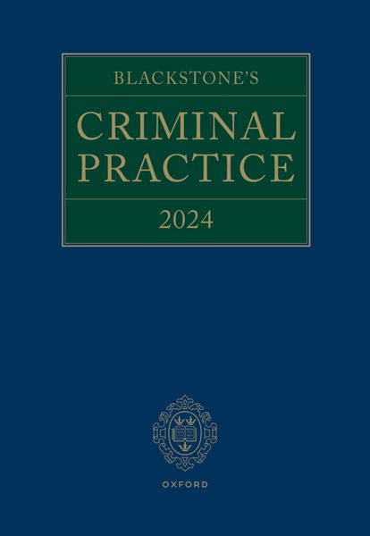Produktbild: Blackstone's Criminal Practice 2024