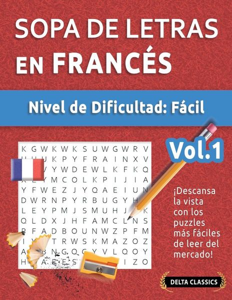 Produktbild: SOPA DE LETRAS EN FRANC&Eacute;S - NIVEL DE DIFICULTAD