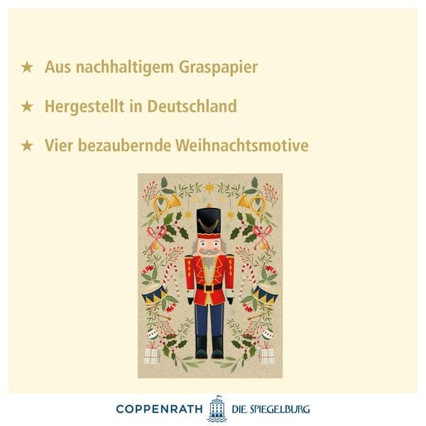 Produktbild: A5-Graspapier-Adventskalender &ndash; Weihnachtszauber