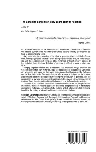 Produktbild: The Genocide Convention Sixty Years after its Adoption